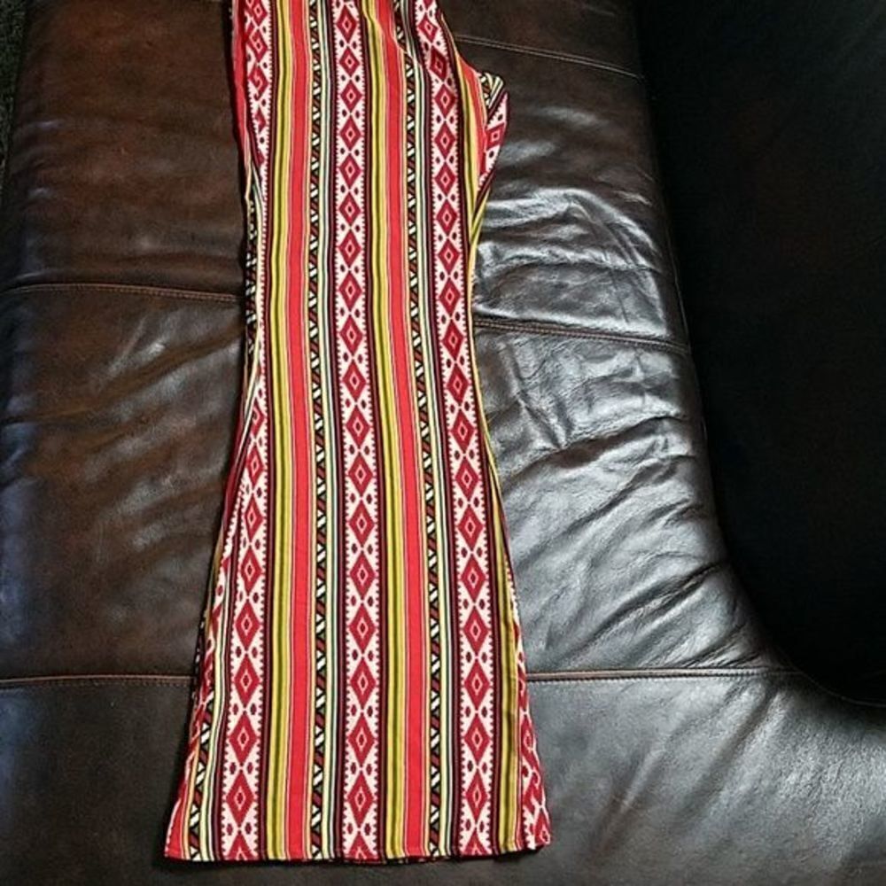 Stella Laguna Beach Boho Flare Sunset Orange Pants Y2K Indie Aesthetic Sz S - Picture 7 of 8